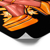 Verpletter Multiple Sclerose Bling Oranje Lint Bew Poster (Hoek)