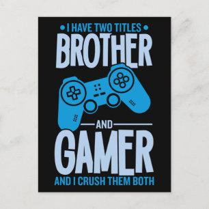 Verpletter twee titels Broer en gamer Briefkaart