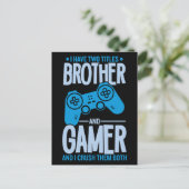 Verpletter twee titels Broer en gamer Briefkaart (Staand voorkant)