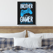 Verpletter twee titels Broer en gamer Canvas Afdruk (Insitu (Slaapkamer))