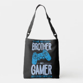 Verpletter twee titels Broer en gamer Crossbody Tas (Achterkant)