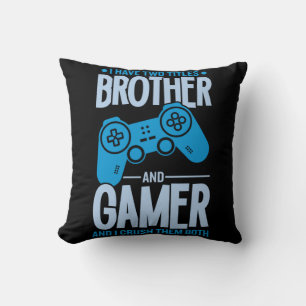Verpletter twee titels Broer en gamer Kussen