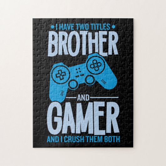 Verpletter twee titels Broer en gamer Legpuzzel (Verticaal)