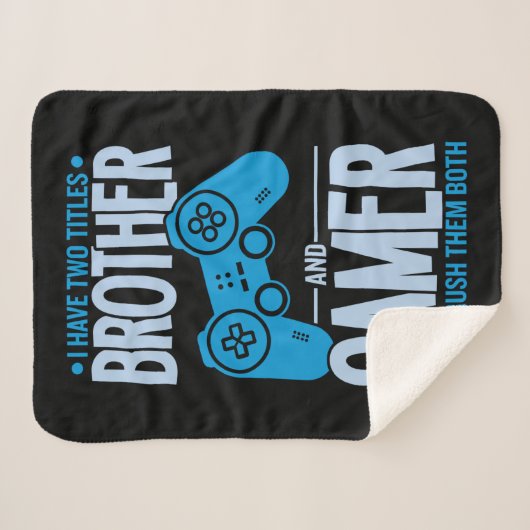 Verpletter twee titels Broer en gamer Sherpa Deken (Voorkant (horizontaal))