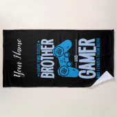 Verpletter twee titels Broer en gamer Strandlaken (Voorkant)