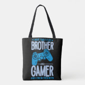 Verpletter twee titels Broer en gamer Tote Bag (Achterkant)