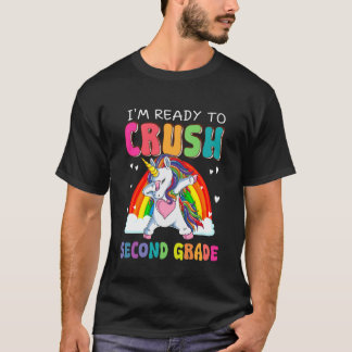 Verpletter Tweede Klas Dabbing Eenhoorn Eerste Dag T-shirt