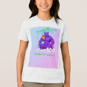 Verpletterd 100 dagen school–grappige kat Tri-Blend shirt (Voorkant)