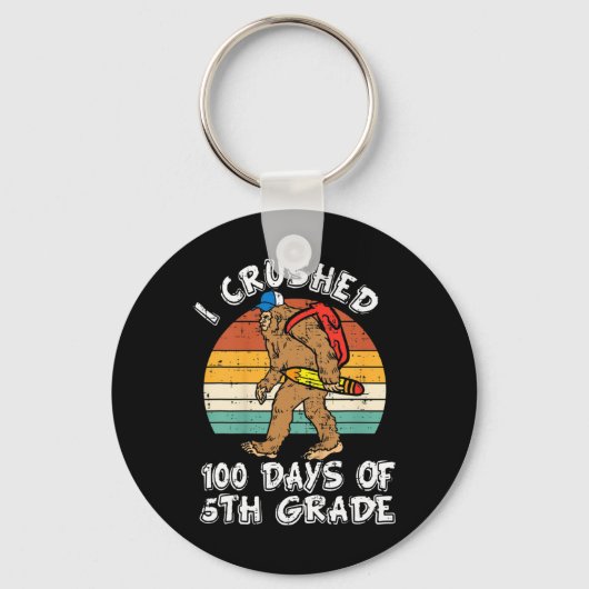 verpletterd 100 dagen van 5de rang Bigfoot 100ste Sleutelhanger (Voorkant)