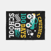 Verpletterd 100 dagen van school monster truck Kin Fleece Deken (Voorkant (Horizontaal))