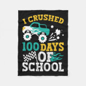 Verpletterd 100 dagen van school monster truck Kin Fleece Deken (Voorkant)