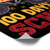 verpletterd 100 dagen van school monster truck Kin Poster (Hoek)