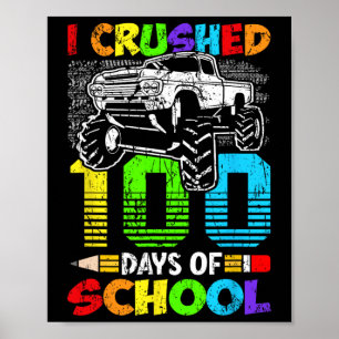 verpletterd 100 dagen van schooljongens Kinder 100 Poster
