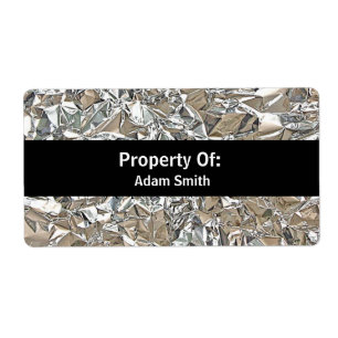 Verpletterd Aluminium Etiket