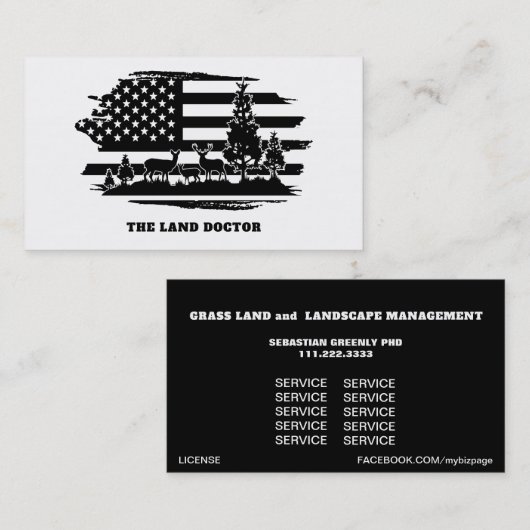 *~* Verpletterd AP27 het Landschap van het Bos van Visitekaartje (Voorkant / Achterkant)