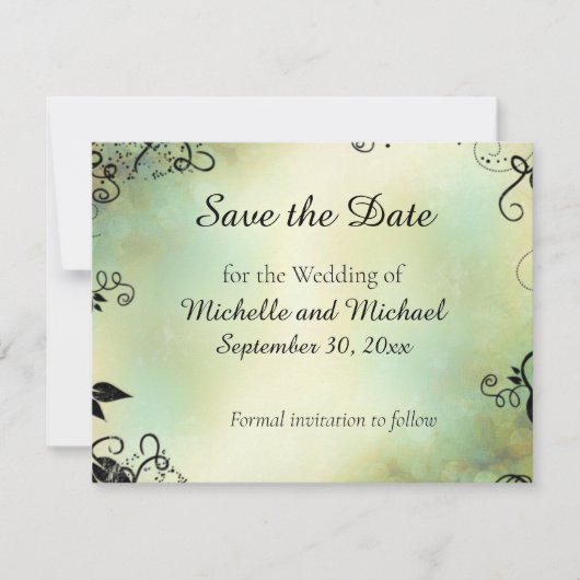 Verpletterd Deco Leaf van de Avond sparen de Datum (Voorkant)