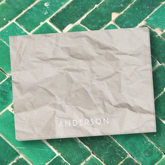 Verpletterd, gezuiverde beige papieren beige  naam post-it® notes