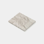 Verpletterd, gezuiverde beige papieren beige  naam post-it® notes (Schuin)