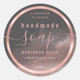 Verpletterd handgemaakte zeeplabel van het manuscr ronde sticker