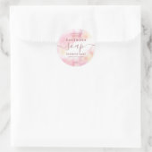 Verpletterd handgemaakte zeeplabel van het manuscr ronde sticker (Tas)