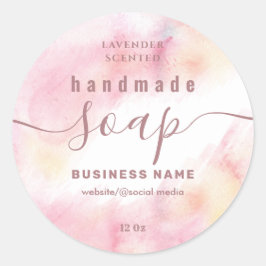 Verpletterd handgemaakte zeeplabel van het manuscr ronde sticker