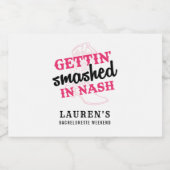 Verpletterd in Nash Bachelorette Mini Fleslabel Likeurfles Etiket (Enkel label)