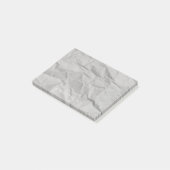 Verpletterd papier, grijs , met crème post-it® notes (Schuin)