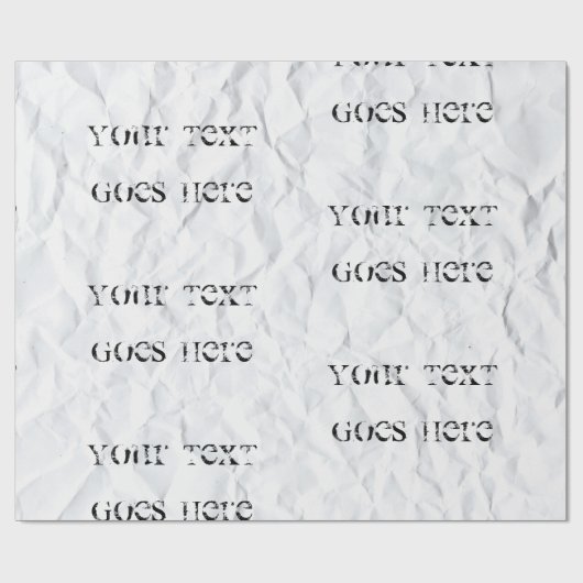 Verpletterd papier met uw zachte tekst (Vlak)