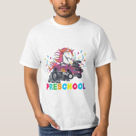 verpletterd preschool meisje eenhoorn t-shirt (Voorkant)