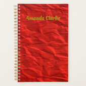 Verpletterd rood Hoesje - Gepersonaliseerd Planner (Voorkant)