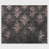 Verpletterd Roze werk aan Zwart Cadeaupapier (Vlak)