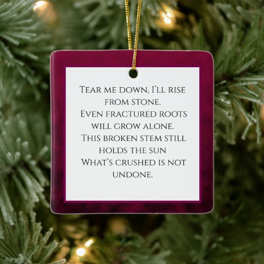 Verpletterde bloem keramisch ornament (Boom)