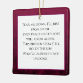 Verpletterde bloem keramisch ornament (Links)