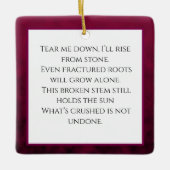 Verpletterde bloem keramisch ornament (Voorkant)