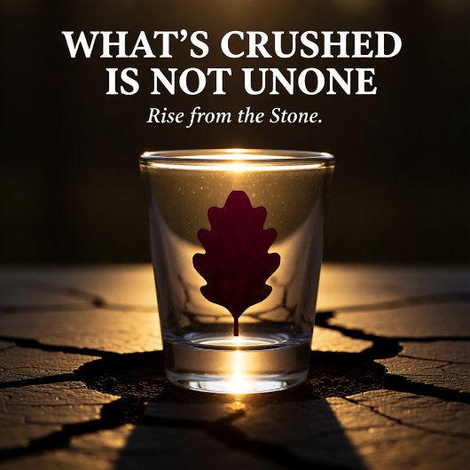 Verpletterde bloem shot glas