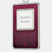 Verpletterde bloem verzilverd omlijst ornament (Links)
