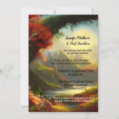 Verpletterde Bosbouw Magical Post Wedding Party Kaart (Voorkant)