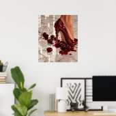 Verpletterde Druiven Stiletto Poster Standaard Hal (Thuiskantoor)