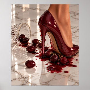 Verpletterde Druiven Stiletto Poster Standaard Hal