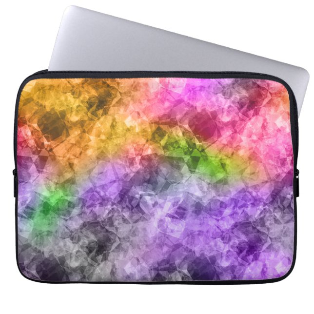 Verpletterde exotische textuur laptop sleeve (Voorkant)