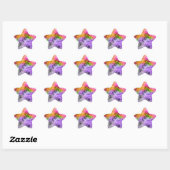 Verpletterde exotische textuur ster sticker (Vel)