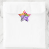 Verpletterde exotische textuur ster sticker (Tas)