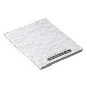 Verpletterde gepersonaliseerde naam van de textuur notitieblok (Schuin)