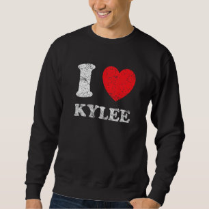 Verpletterde grunge versleten stijl I love Kylee Trui