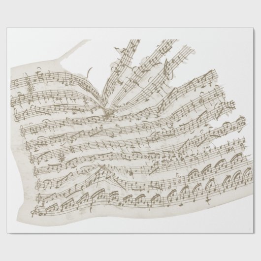 Verpletterde , handgeschreven melodie op stoot cadeaupapier (Vlak)