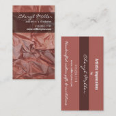 Verpletterde metaalpapierontwerper | roos goud visitekaartje (Voorkant / Achterkant)