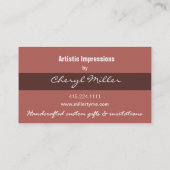 Verpletterde metaalpapierontwerper | roos goud visitekaartje (Achterkant)