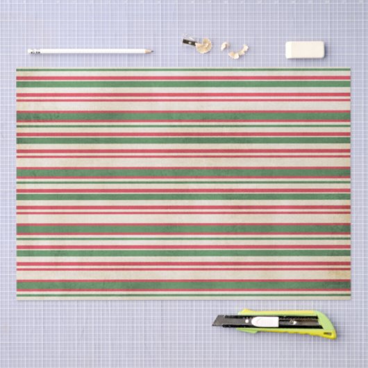 Verpletterde rode witte strepen tissuepapier (Craft)