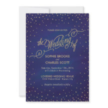 Verpletterde Stars Blue & Gold Fairytale Wedding