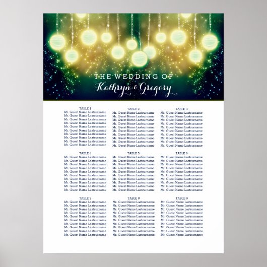 Verpletterde weddenschapskaart met lampjes poster (Voorkant)